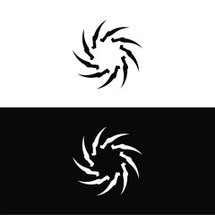 Circle vector logo template design . Circle icon silhouette illustration