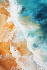 Fototapeta premium Oceanic Abstraction: Top-View Illustration of the Ocean