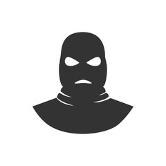 Bandit icon. Crime. Bank robbery. Vector flat icon isolated