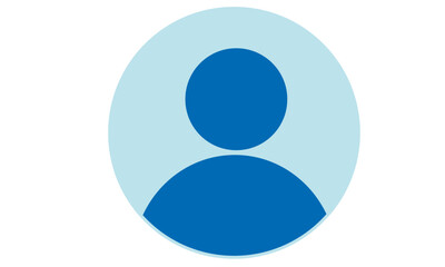 人物ピクトグラム　シルエット　アイコン 上半身アバター　丸囲み