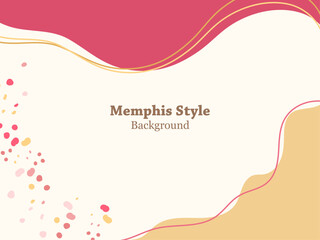 Clean Wedding Invitation Memphis Style Banner Baclground