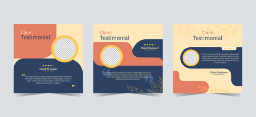 Testimony rating customer review business template vector illustration