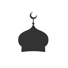 Mosque dome icon vector on white background in modern flat style