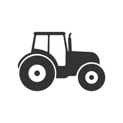 Fototapeta na wymiar Tractor icon, Farming simple icon in modern flat style sign vector