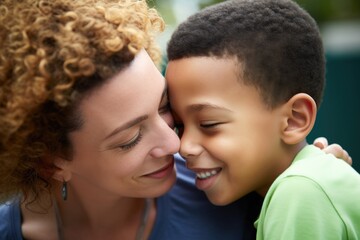shot of an affectionate mother and little boy with autism