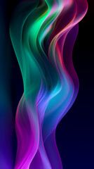 Fototapeta premium Experience the energy of vibrant sinuous waves, a modern artwork perfect for graphic design projects. Created with Generative AI technology