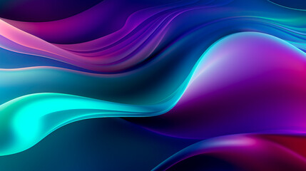 Experience the energy of vibrant sinuous waves, a modern artwork perfect for graphic design projects.  Created with Generative AI technology