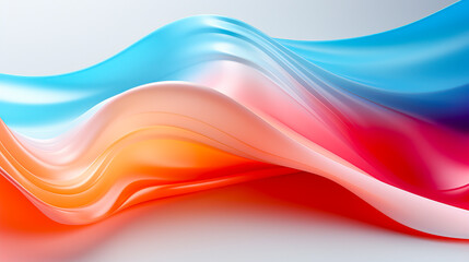 Fototapeta premium Experience the energy of vibrant sinuous waves, a modern artwork perfect for graphic design projects. Created with Generative AI technology
