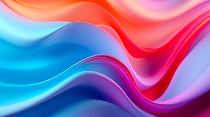 Fototapeta premium Discover the allure of colorful artistic waves, an inspiring background that sparks creativity. Created with Generative AI technology