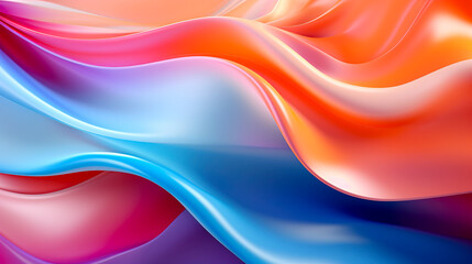 Fototapeta premium Discover the allure of colorful artistic waves, an inspiring background that sparks creativity. Created with Generative AI technology