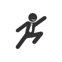 Success Icon Symbol icon. Premium Quality Isolated Jumping Human Element Trendy Style Vector