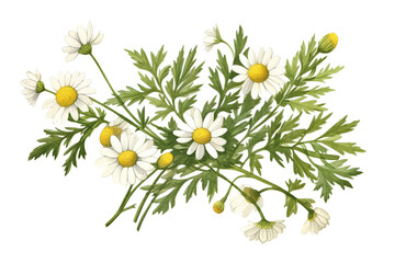 Fototapeta premium Vintage camomile, hand draw illustration