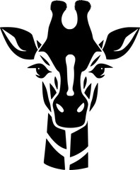Giraffe | Black and White Vector illustration
