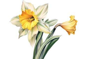 Summer flower retro vintage illustration