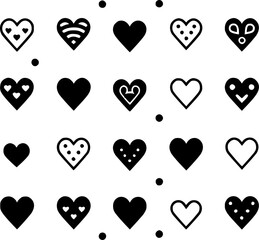Hearts - High Quality Vector Logo - Vector illustration ideal for T-shirt graphic