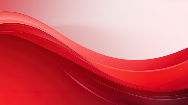 Red color waves business modern background design, generated by AI © Resi