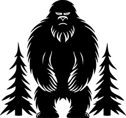 Bigfoot | Minimalist and Simple Silhouette - Vector illustration