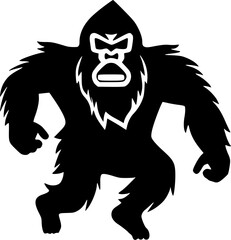 Fototapeta premium Bigfoot | Minimalist and Simple Silhouette - Vector illustration
