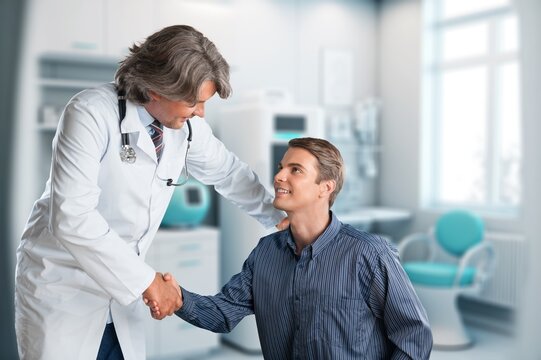 The patient has a consultation with a professional doctor, AI generated image