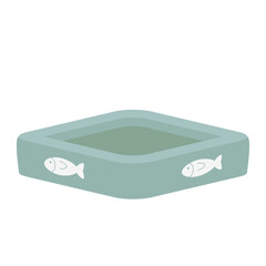 empty pet bowl cat and dog with fish logo
