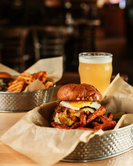 Hamburger with a Fried Egg