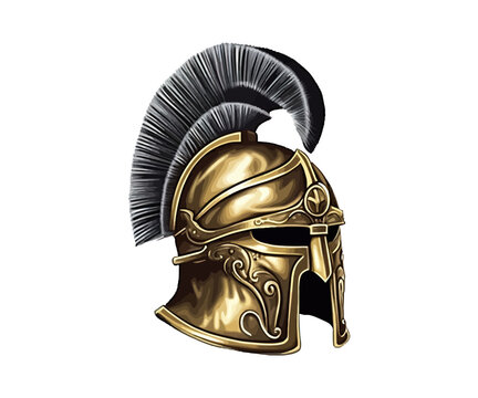 Roman helmet. Vector illustration design.