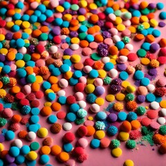 Fototapeta na wymiar Beads of different colors ,Generated Using AI