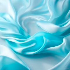 Fototapeta premium Blue silk and satin fabric, blue silk background, desktop wallpaper, designer background, blue satin background