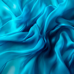 Obraz premium Blue silk and satin fabric, blue silk background, desktop wallpaper, designer background, blue satin background