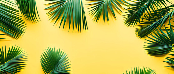 Fototapeta na wymiar palm leaves background