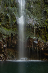 Gorgeous waterfalls on the hiking trails of Madeira, Portuguese island