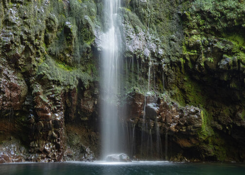 Waterfalls in the deep rain forests of Madeira