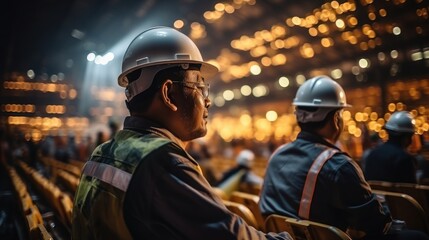Building the Future: Civil Engineer and Safety Officer at Work, generative ai
