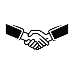 Business handshake icon vector

