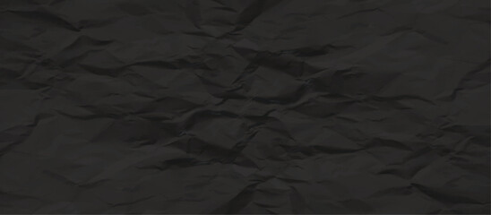 Black creased crumpled paper texture can be use as background. Ragged black Paper. black waxed packing paper texture.	