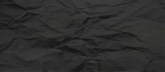 Black creased crumpled paper texture can be use as background. Ragged black Paper. black waxed packing paper texture.	