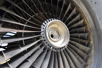 jet engine of the airplane