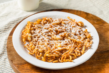 Sweet Powdered Sugar Funnel Cake