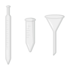 test tube isolated on white background. laboratory. vector illustration