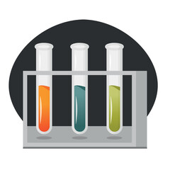 test tubes with liquid. laboratory, vector illustration