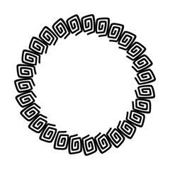 Abstract circle round border flower frame ring for decoration ornament in vector illustration