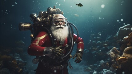 Santa's Underwater Adventure: Scuba Diving and Unveiling the Enchanted Marine Wonders