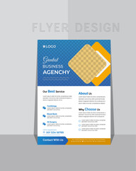 Corporate business flyer template design. Corporate business cover and back page a4 flyer design template for print. 