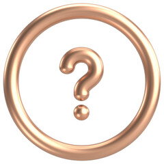 Question mark sign. 3D illustration.