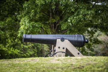 Civil war era cannon at Port Hudson in Louisiana.