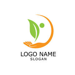 Wellness vector logo design template