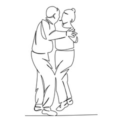elderly couple dancing leisure time of old people