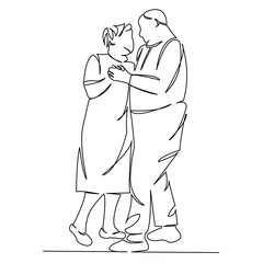 elderly married couple dancing leisure