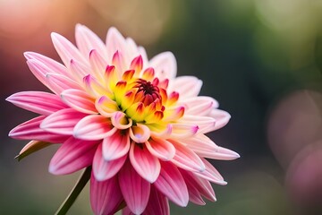 close up of pink dahlia.generated Ai technology