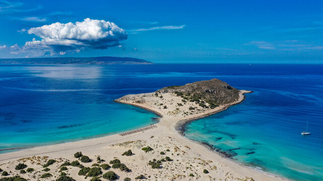 Doppelsichelstrand auf Elafonisos, Simos Beach